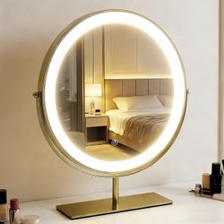 Vanity Mirror Makeup Mirror with Stand,15.8" Round 