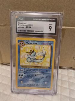 Pokemon Vaporeon jungle non holo cgc 9