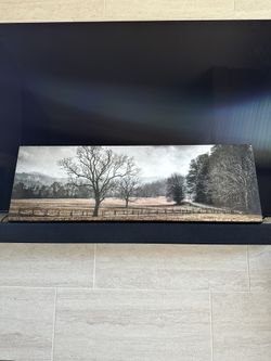 A Cloudy Day Artwork Enamel Picture Wooden Frame Print