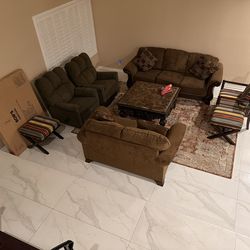 Only the sofa, loveseat, recliners and chair