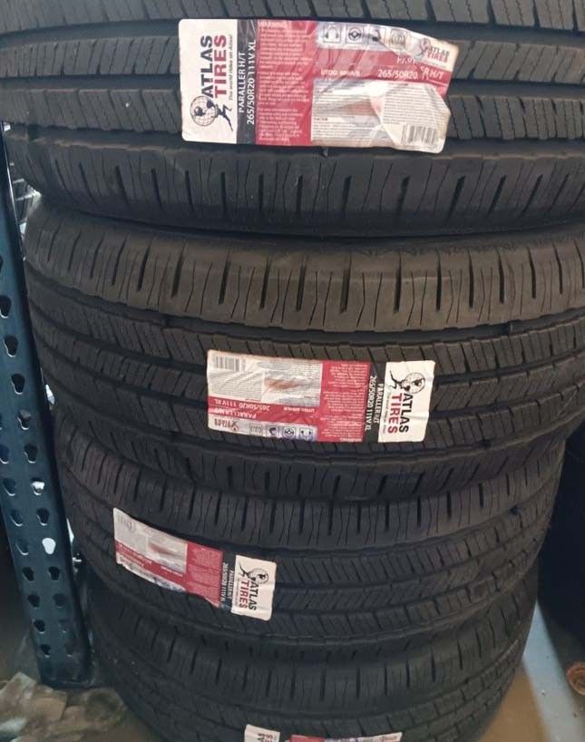 4 New Tires 265/50/20 Atlas Tires