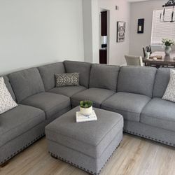 Grey Sectional Couch 