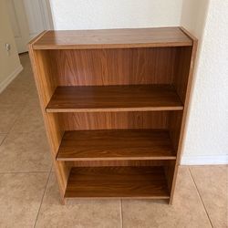 3-Shelf Wood Grain Bookcase
