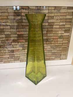 Large Green Glass Vase