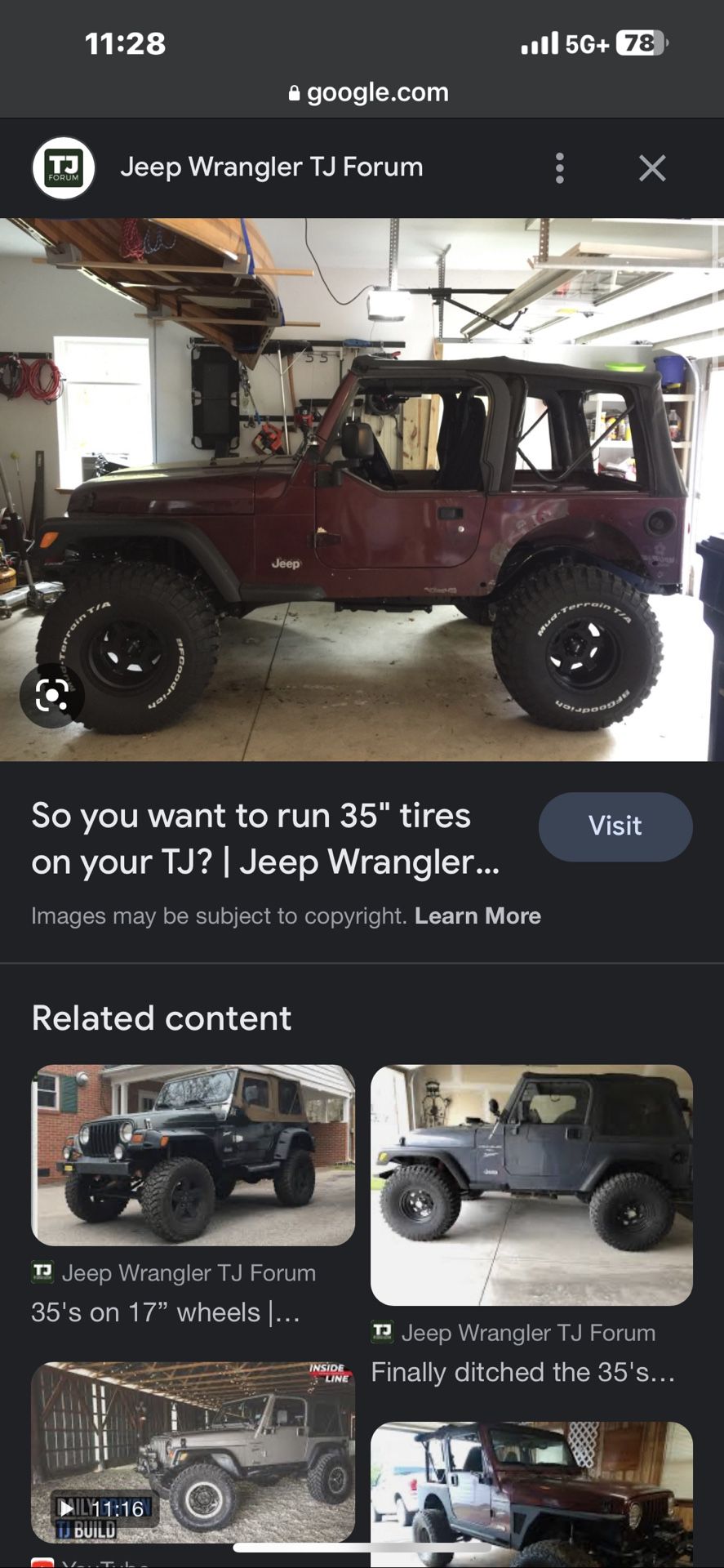 Wanting To Buy 35s For Jeep Tj 2002