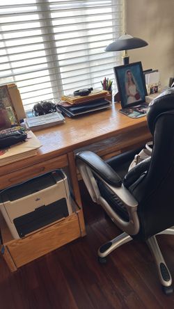 Desk and chair and fax machine ..300.00 for all