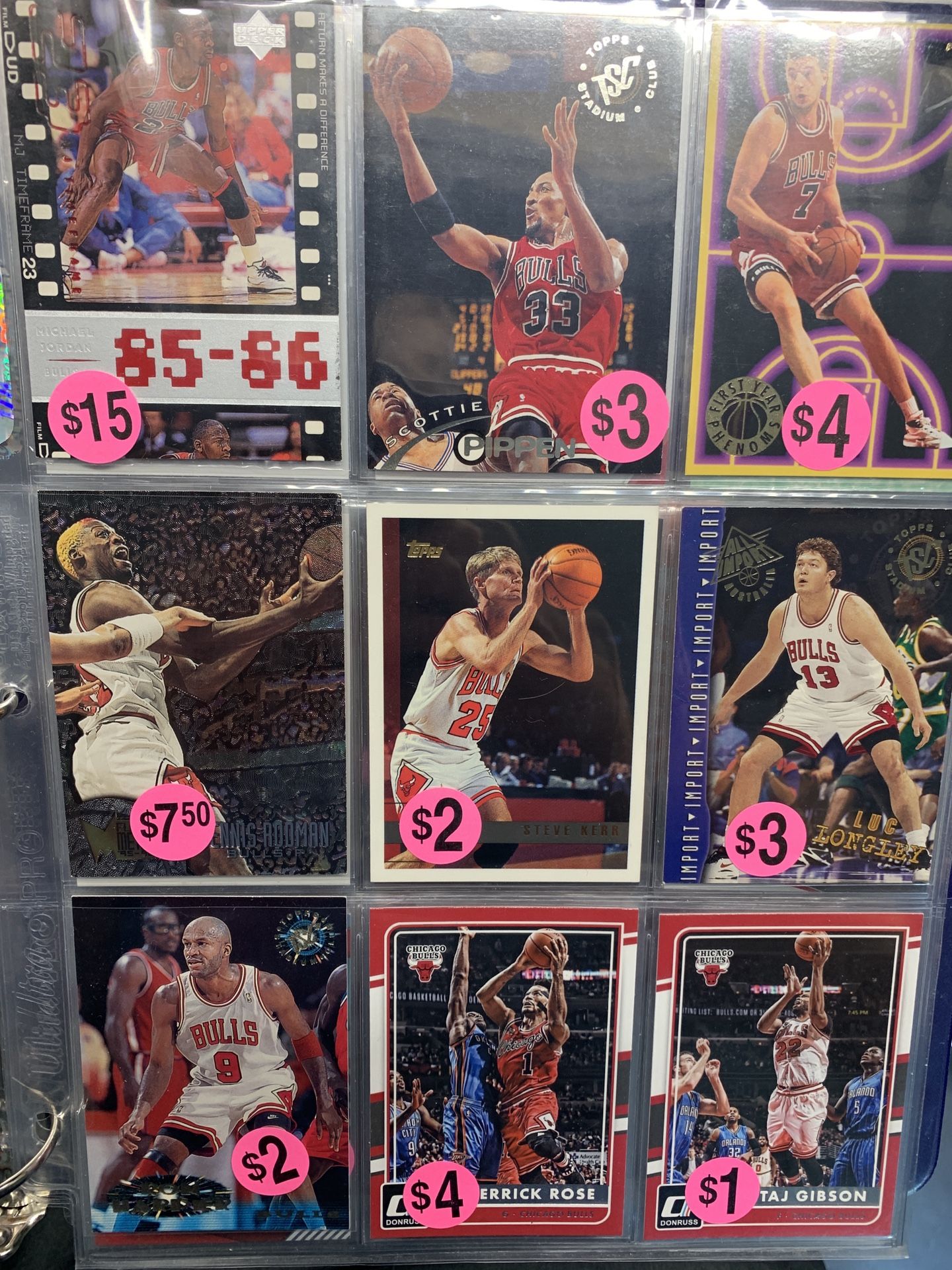 Basketball NBA Cards- Stars And Hall Of Famers (Prices In Photos)