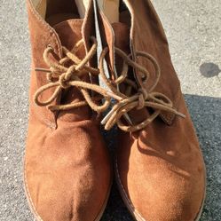 Kelsi Dagger Fanetta Women’s Size  Brown Suede Wedge Ankle Lace Up Booties