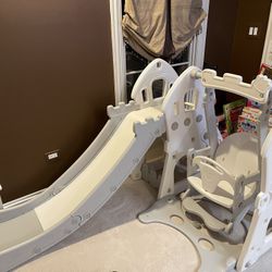 Toddler slide and swing