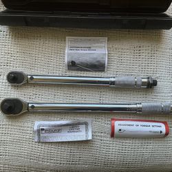 1/2 in. torque wrench and  3/8 in. torque wrench