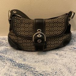 Genuine Coach Bag Black And Grey
