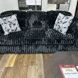 Black Corduroy Sofa