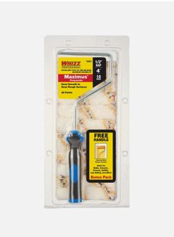 Whizz Maximus Polyamide Roller w/ Frame, 1/2" Nap 4" Covered End, 10 Pack