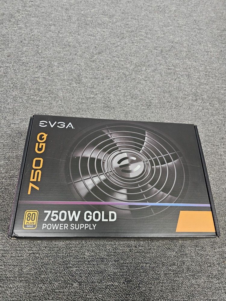 EVGA 750w 80+ Gold Semi Module Power Supply For Gaming Desktop Pc With Original Box And Cables