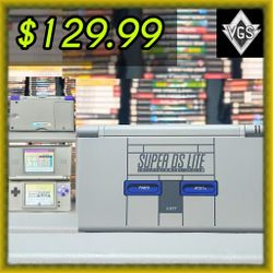 *CUSTOM* Nintendo DS Lite – Super Nintendo SNES Gray Edition w/ Charger & Stylus

