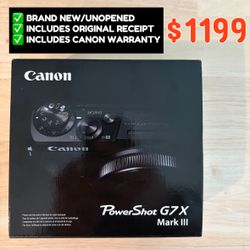 Canon PowerShot G7 X Mark III Black Digital Camera
