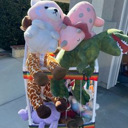 Stuffed Animals With Crate 