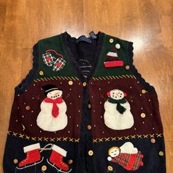 Woman’s Karen Scott Ugly Sweater Cardigan Shipping Available 
