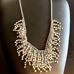 CHARMING CHARLIE NWT Silver Statement Necklace 