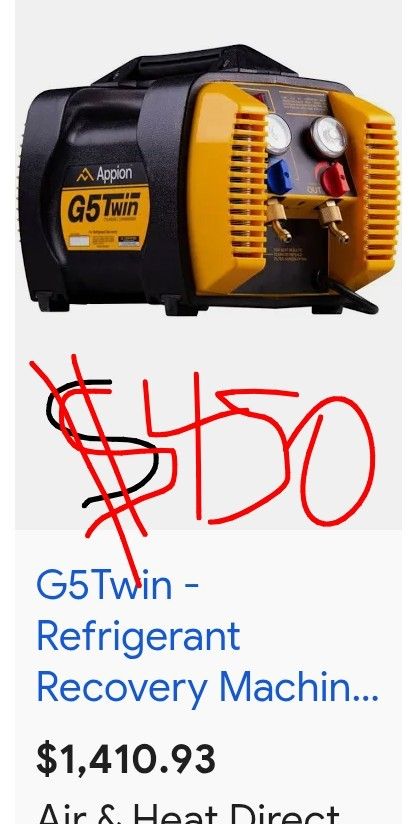 Appion G5 Twin Refigerent Recovery Machine 