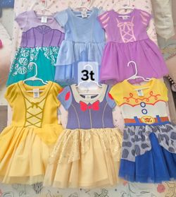Disney princess dresses belle ariel cinderella jessie rapunzel snow white