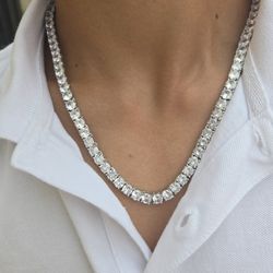 VVS1 Moissanite Tennis Chain 1 carat 925 Sterling Silver