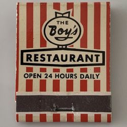 Boy’s Restaurant & Coffee Shop ~ Santa Maria (CA) ~ Vintage Matchbook ~