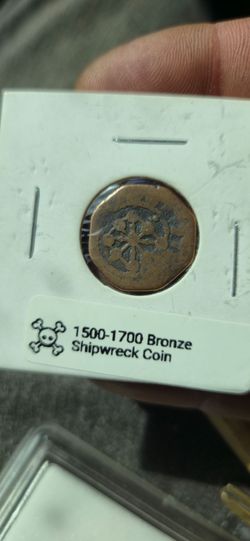 Spanish shipwreck coin 1600s, pirates pieces of 8 100%real