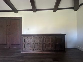 Dark Wood Rustic Sideboard Cabinet
