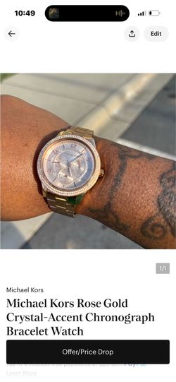 Rose gold Michael kors watch