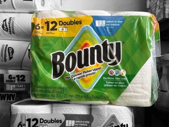 Bounty Paper Towels 6 Double Rolls