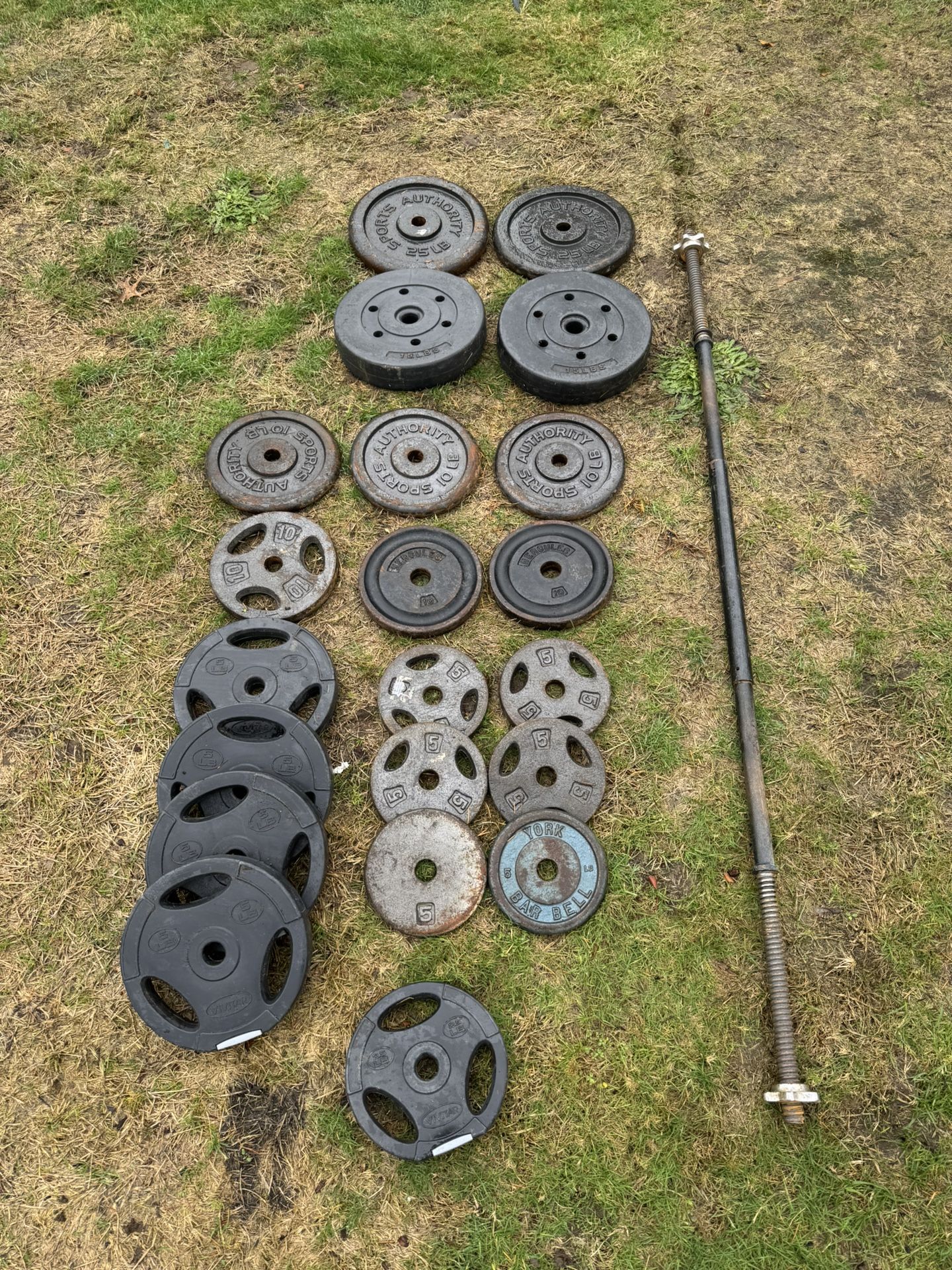 Weight Plates And Bar