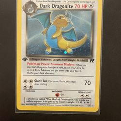 Pokemon Dark Dragonite 1st Ed