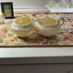 Beleek Cream and Sugar Bowl