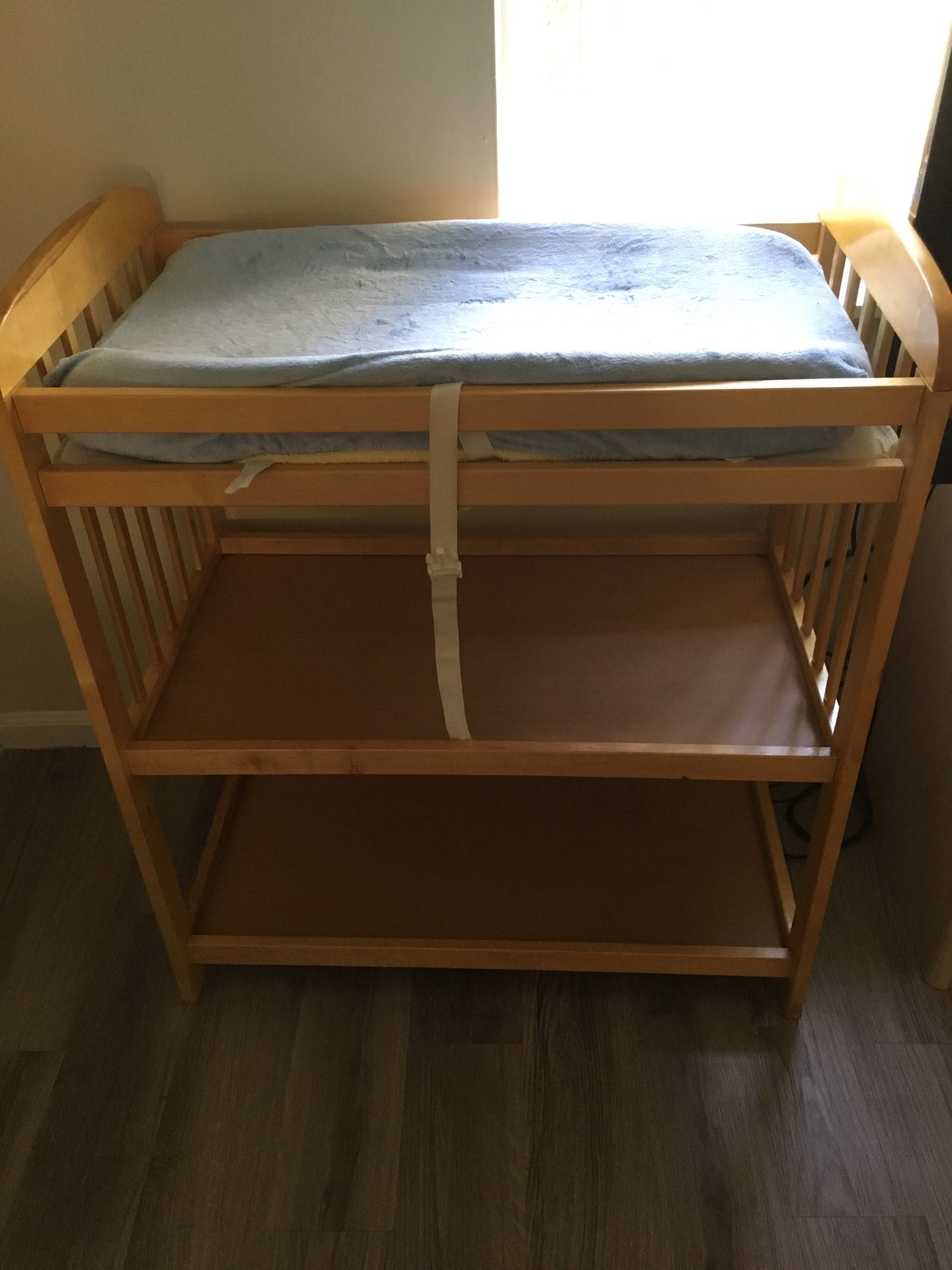 Changing table with pad and pad covers