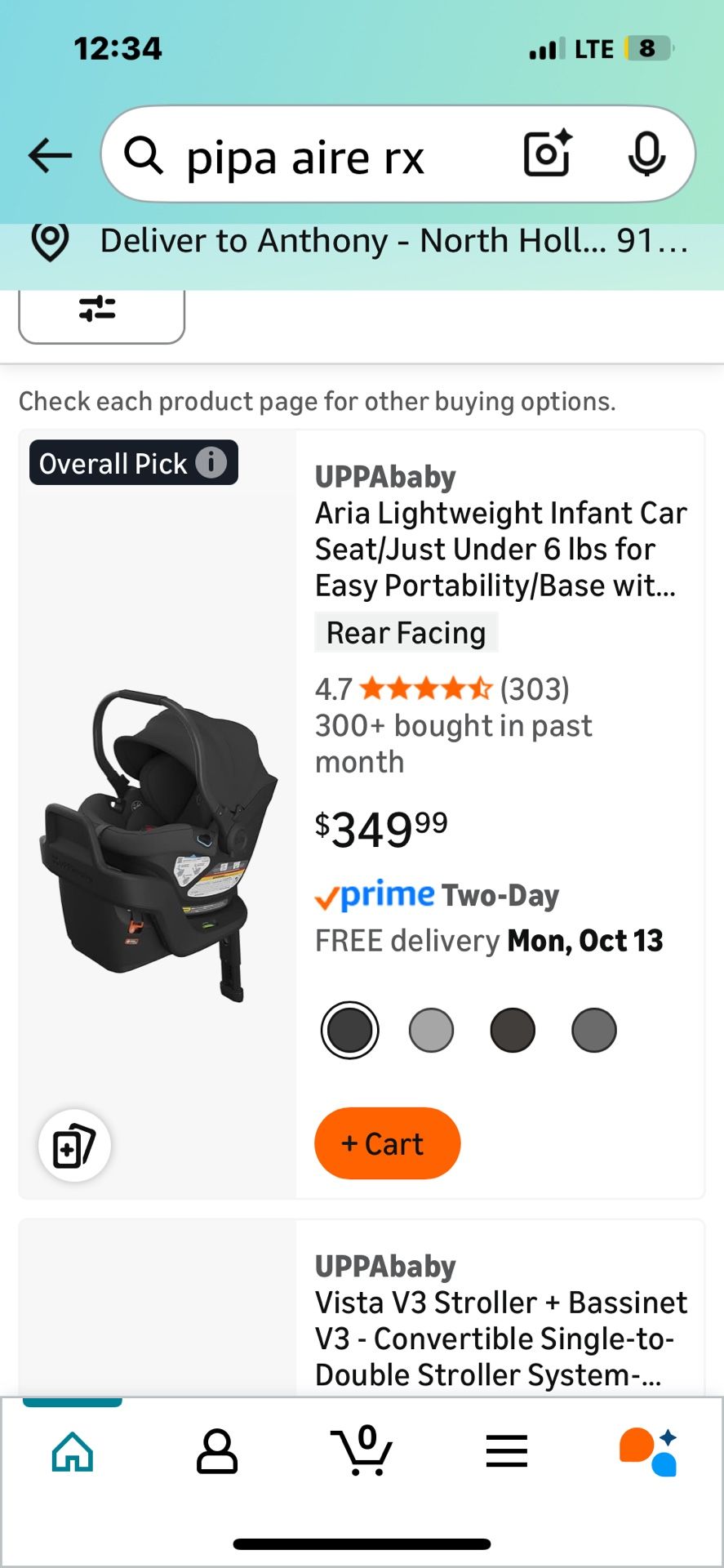 Infant Car Seat Pipa Aire Rx