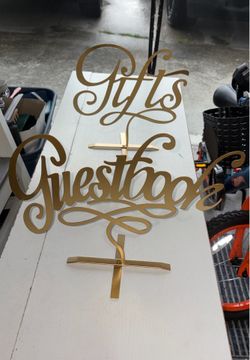 Wedding signs “Guestbook and Gifts”