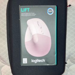 Logitech Lift Pink Ergonomic Mouse