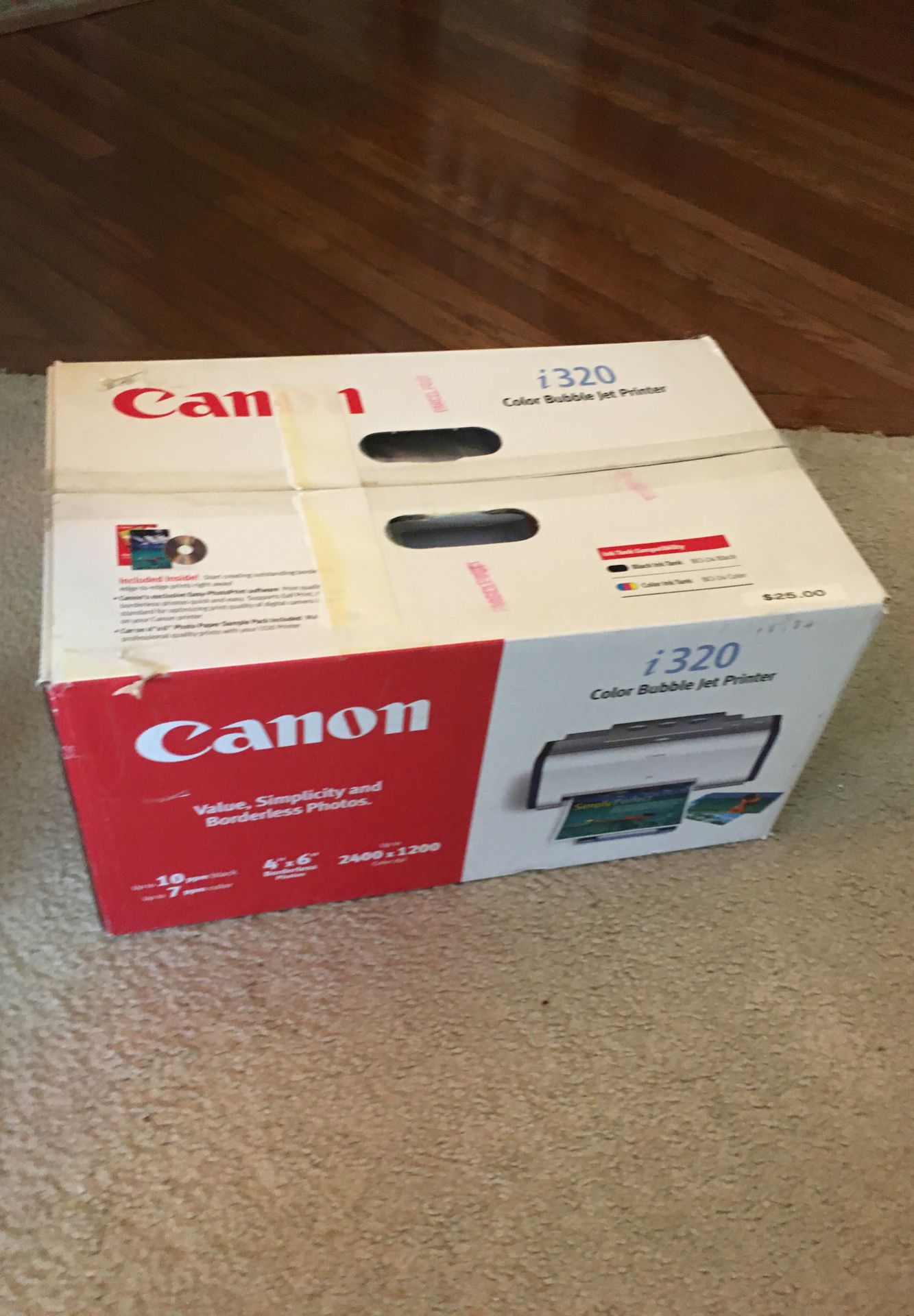 Canon color bubble jet printer, new in box