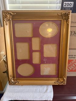 Gold frame picture frame