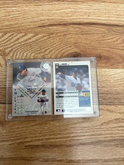 Ismael Valdes Los Angeles Dodgers Baseball Card Lot – 2 Cards + Protective Case