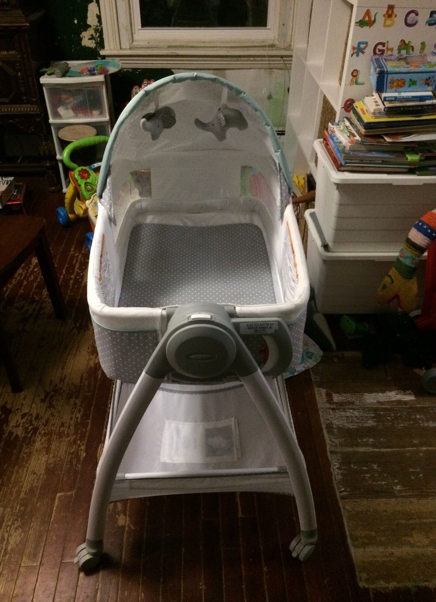 Baby bassinet and changing table