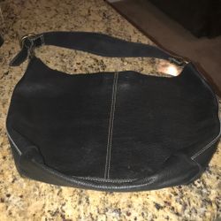 Lucky Brand Black Leather Hobo Bag 