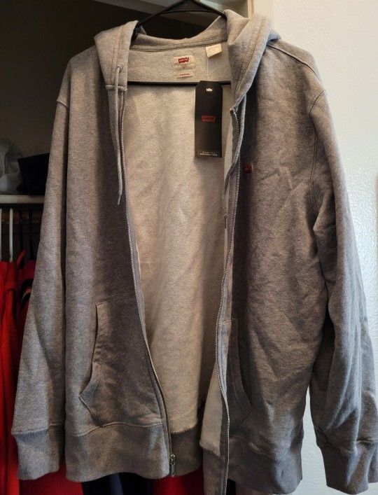 Grey Levi's Hoodie Size Large 