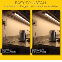 3 Color Levels Dimmable LED Under Cabinet Lighting, 24-inch, White Finished.