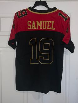 Deebo Samuel #19 San Francisco 49ers On Field Rare Color Rush Jersey Vapor Stitched Adult men’s Size Medium Black Red Gold Diamond Patch Limited editi