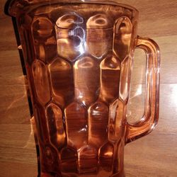 Pink Depression Glass Pitcher