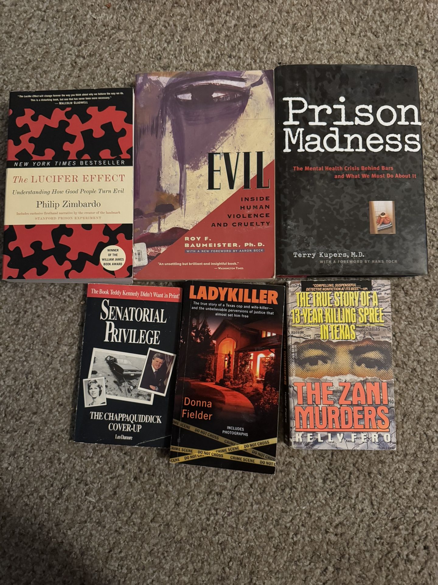 True Crime/psychology Book Lot 