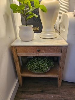 Marble Top Accent Table / Nightstand