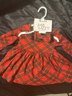 Baby girl Christmas Outfit Dress And Headband 9m